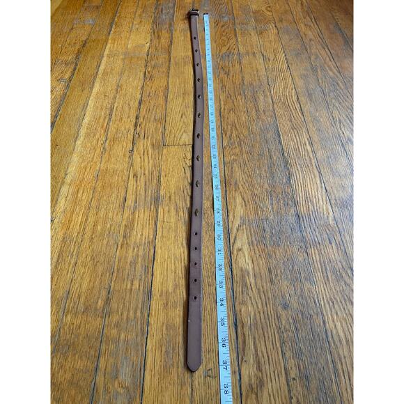 FOSSIL Distressed Skinny Tan Leather Studded Belt Womens sz XS - Picture 12 of 12